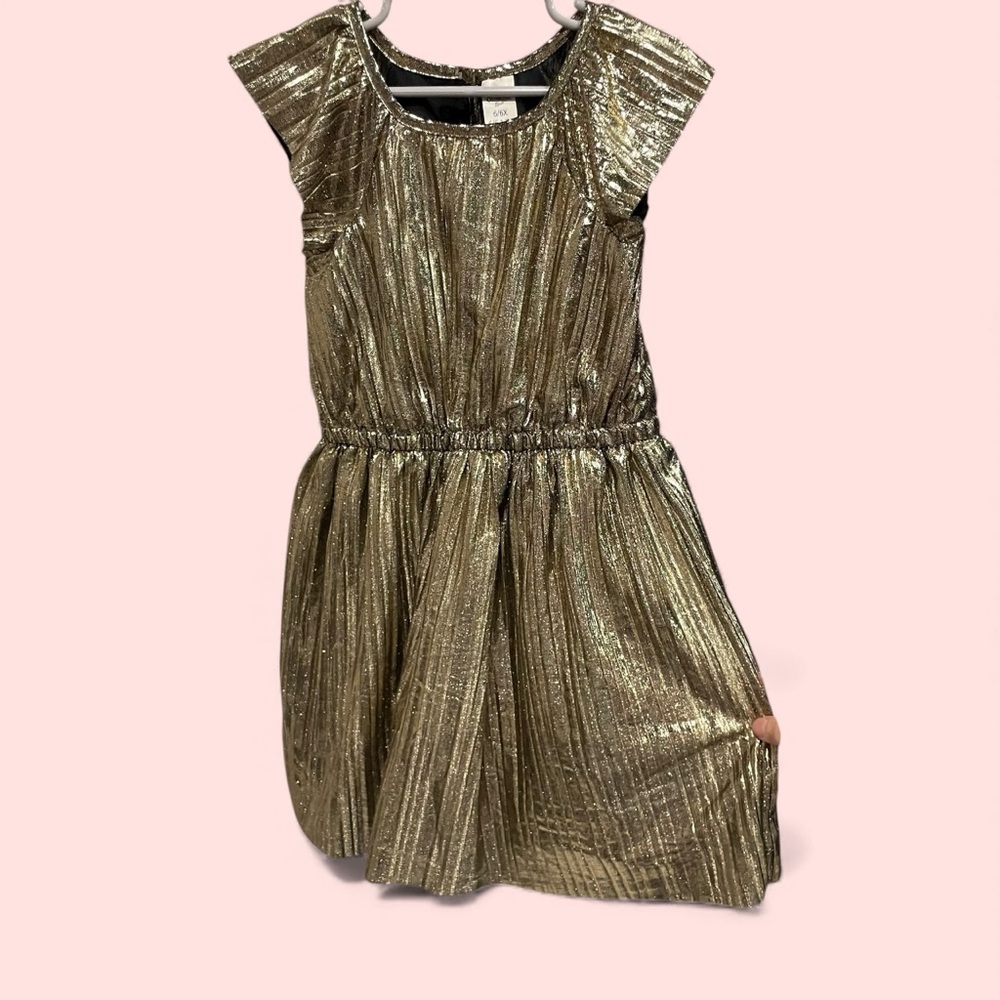 Golden princess crinkle dress Osh Kosh B’gosh sz 6 fairy party
